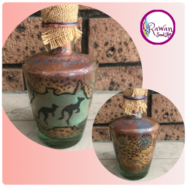 Aussie Map Sand Art Bottle