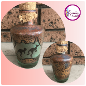 Aussie Map Sand Art Bottle