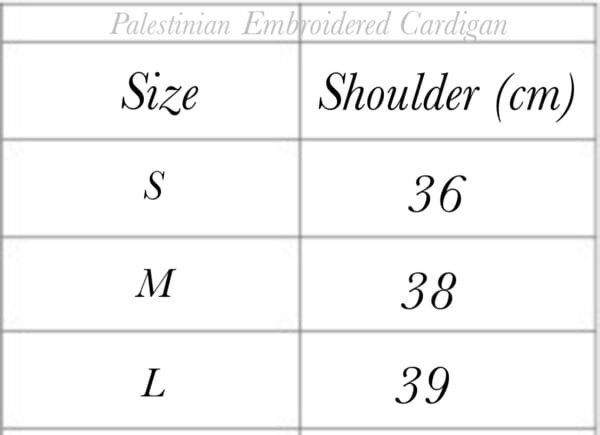 Palestinian Embroidered Cardigans