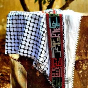 Palestine City Names Embroidered Keffiyeh