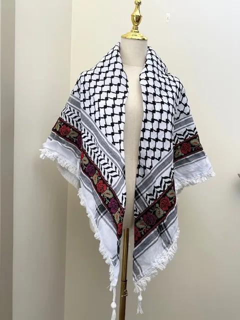 Palestine Embroidered Keffiyeh