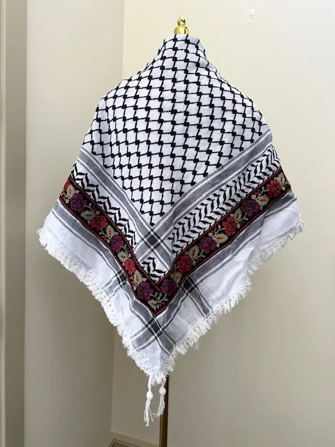 Palestine Embroidered Keffiyeh