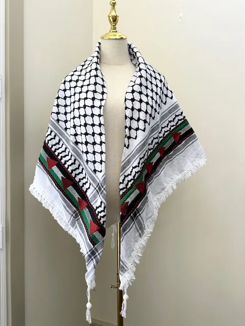 Palestine Embroidered Keffiyeh