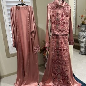 Chic Embroidered Thobe and Cardigan Tatreez
