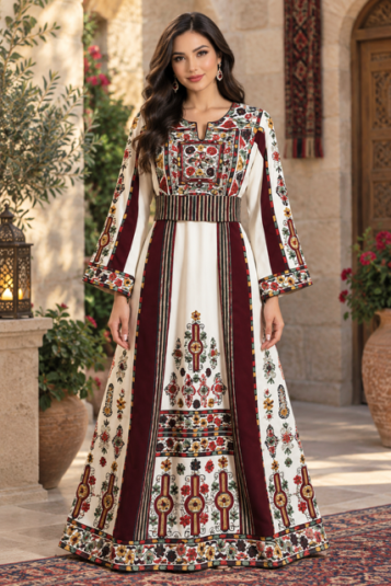 Malaka Embroidered Thobe Tatreez