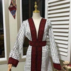 Palestinian Keffiyeh Tatreez Cardigan Vest