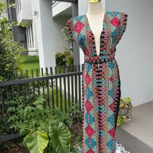 Embroidered Tatreez Sleeveless Cardigan