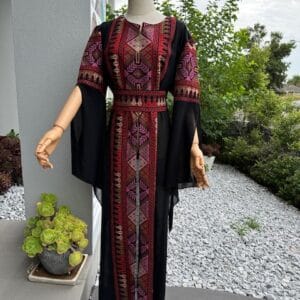 Embroidered Tatreez Chiffon Dress