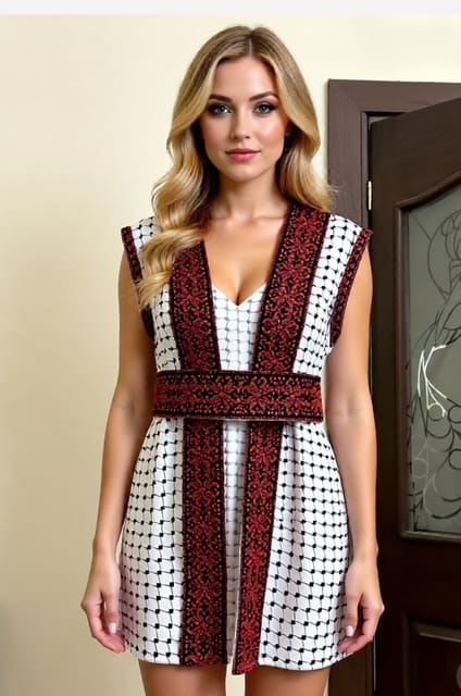 Palestinian Keffiyeh Cardigan Vest