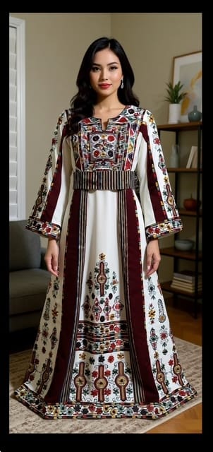 Malaka Embroidered Thobe Tatreez