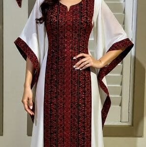 Embroidered Tatreez Batwing Caftan